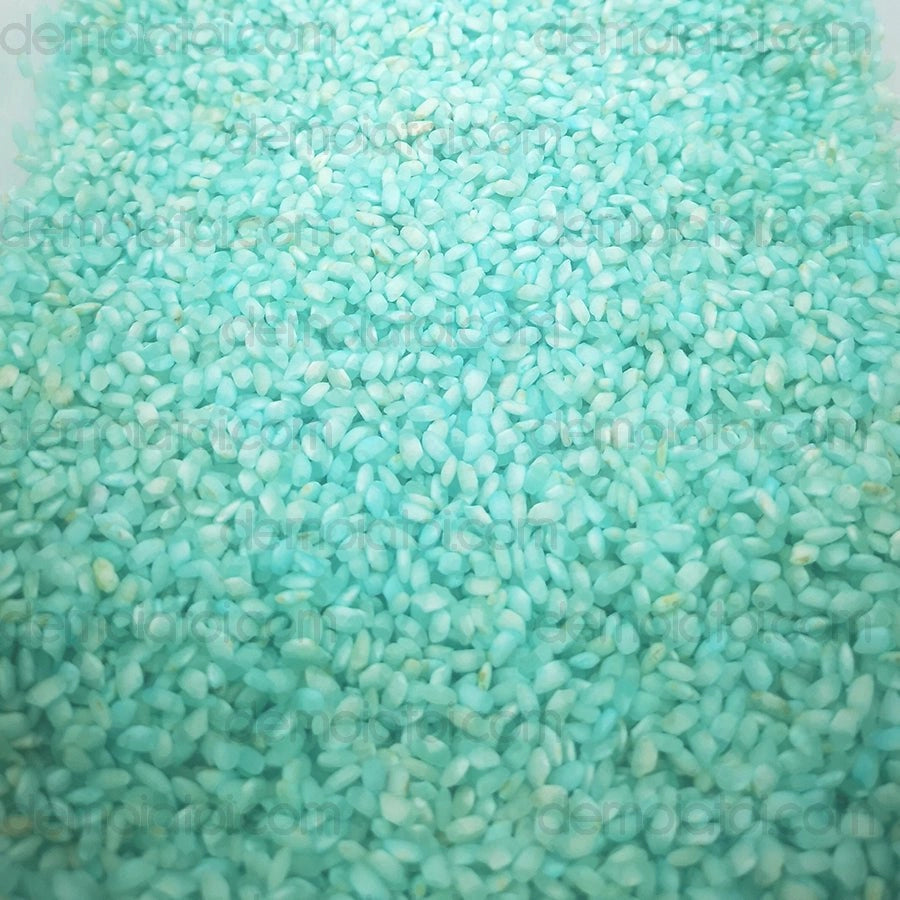 Arroz de boda pintado turquesa