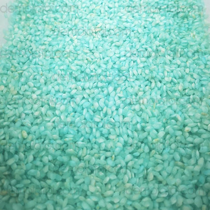 Arroz de boda pintado turquesa