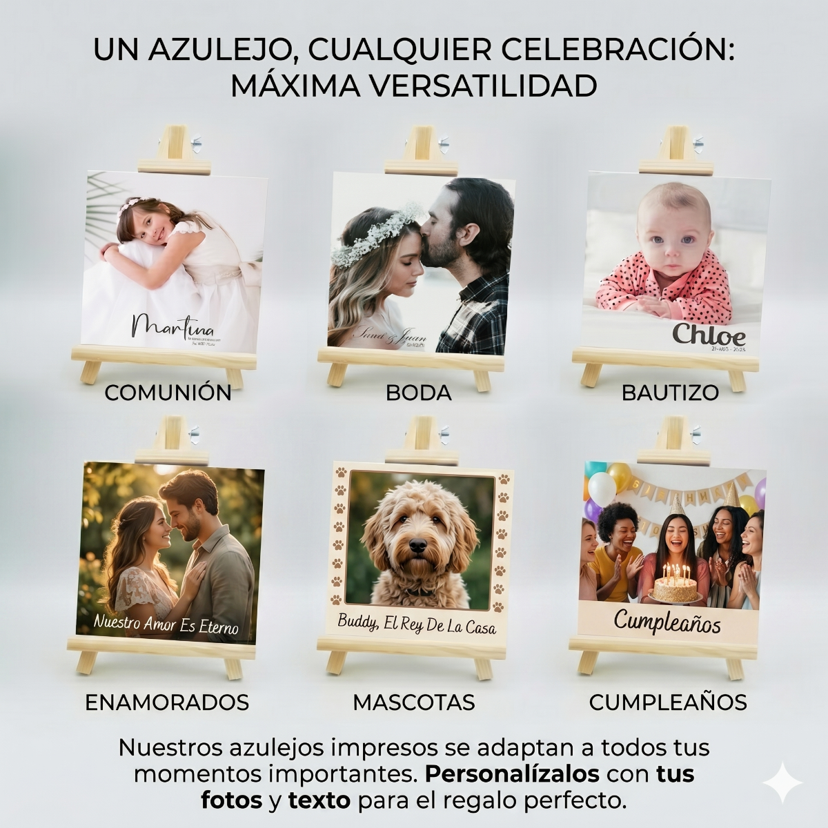 Azulejos personalizados para regalar como recuerdo en todo tipo de celebración