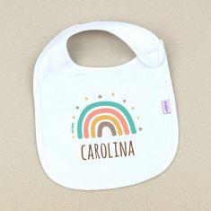 Baberos originales para bebés personalizados con nombre o inicial.