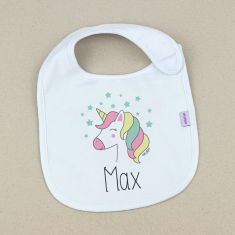 Baberos infantiles personalizados con nombre para guardería o colegio.