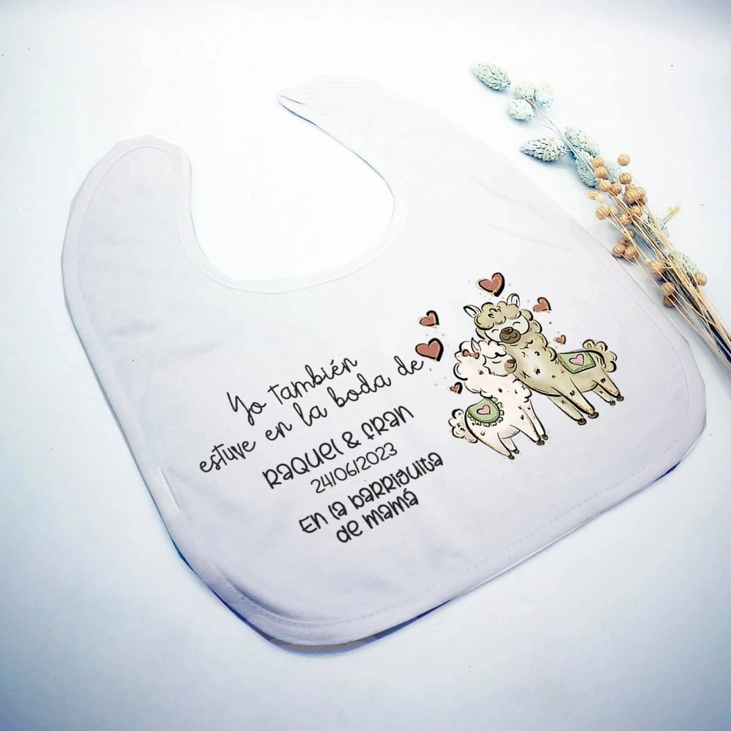 Babero Yo estuve en la boda - Animalitos (Diseños) - Regalo original personalizado - DE MOI À TOI