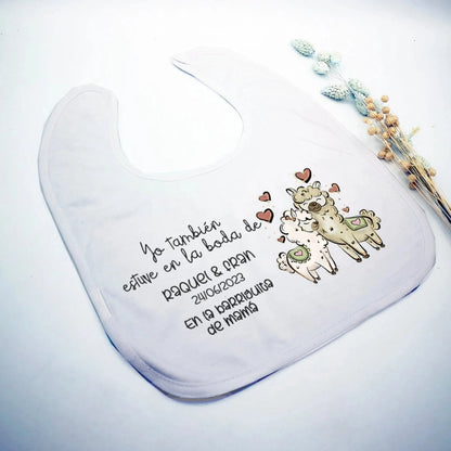 Babero Yo estuve en la boda - Animalitos (Diseños) - Regalo original personalizado - DE MOI À TOI