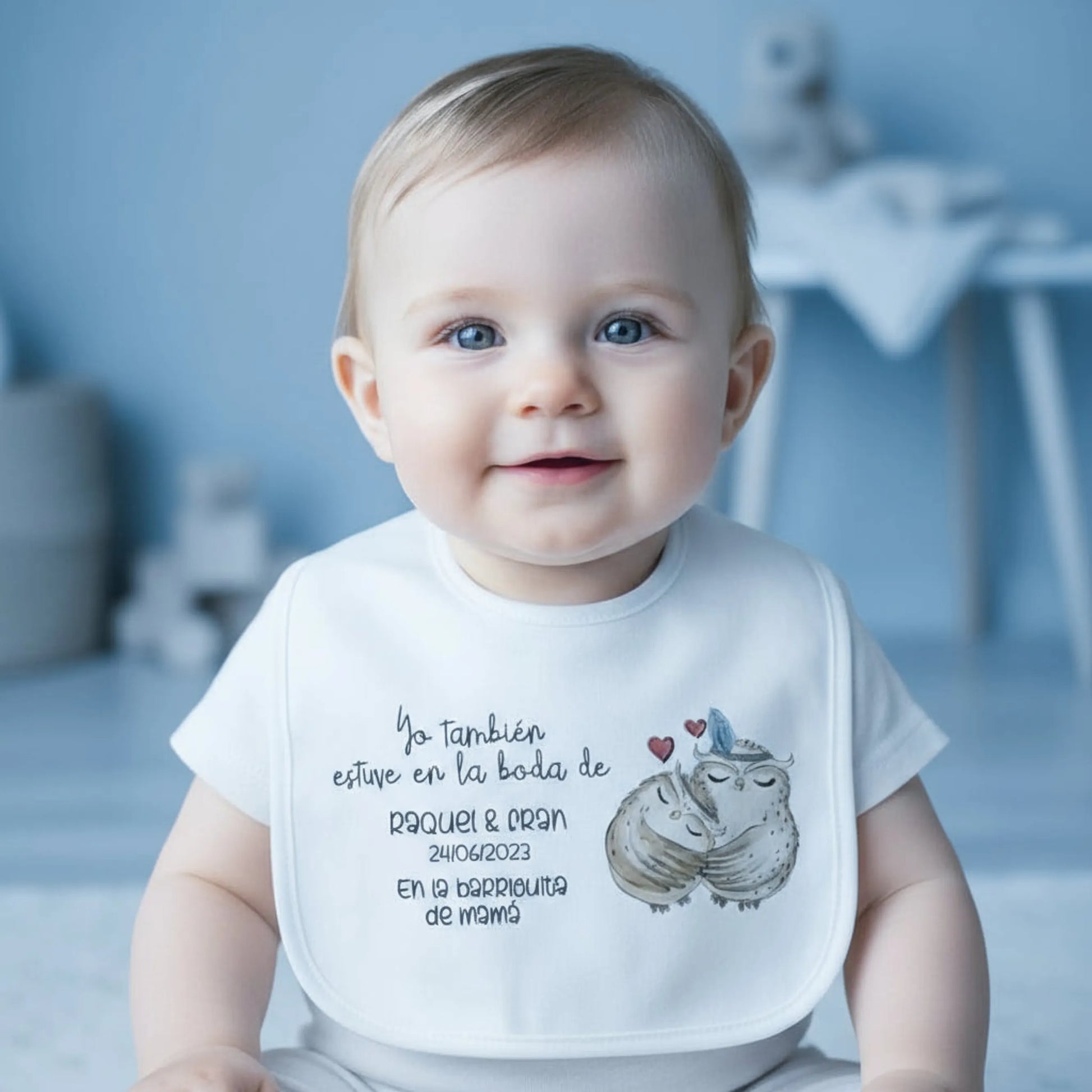 Babero Yo estuve en la boda - Animalitos (Diseños) - Regalo original personalizado - DE MOI À TOI