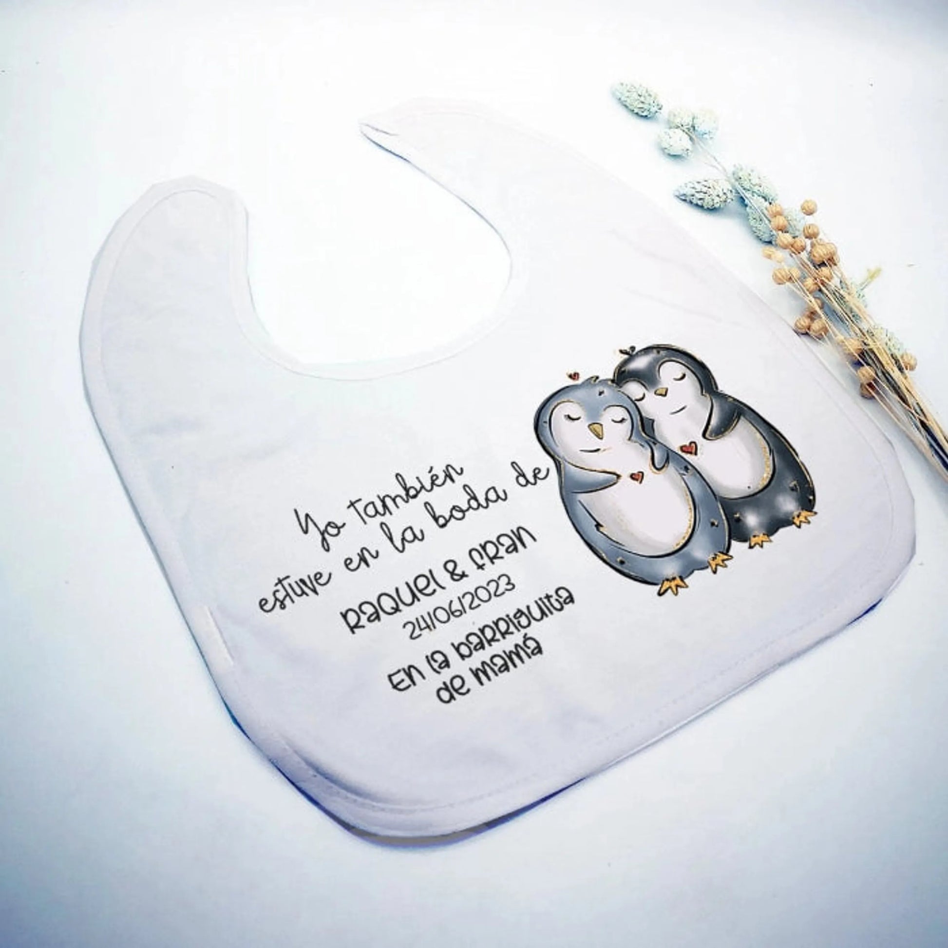 Babero Yo estuve en la boda - Animalitos (Diseños) - Regalo original personalizado - DE MOI À TOI