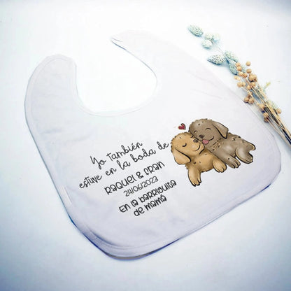 Babero Yo estuve en la boda - Animalitos (Diseños) - Regalo original personalizado - DE MOI À TOI
