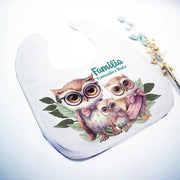 Babero de bebé personalizado para regalar a familia en nacimiento