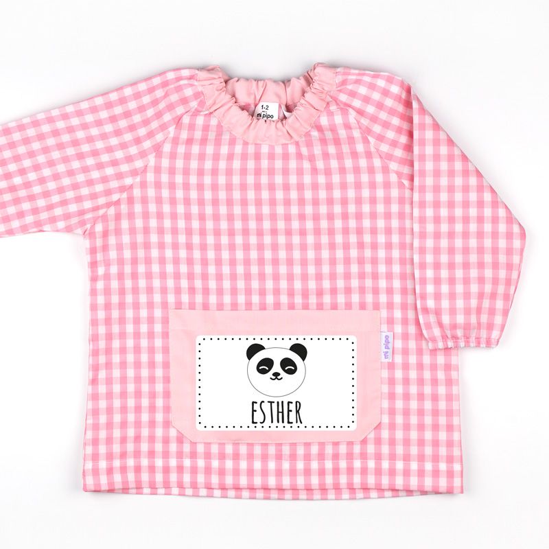 Babi Infantil Personalizado PANDA con nombre bordado (Colores)
