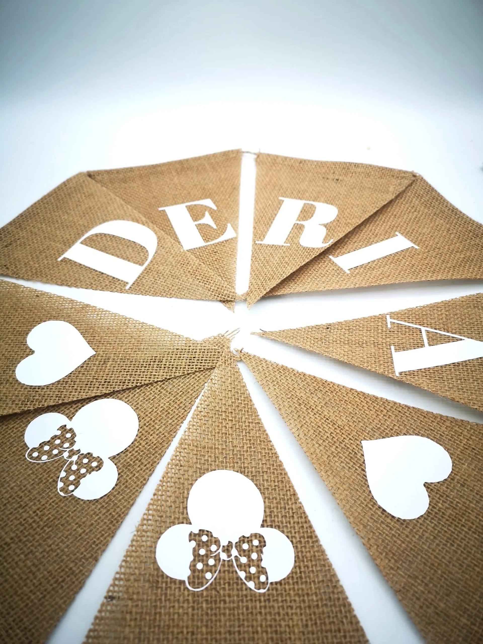 banderines personalizados con texto o nombre para eventos