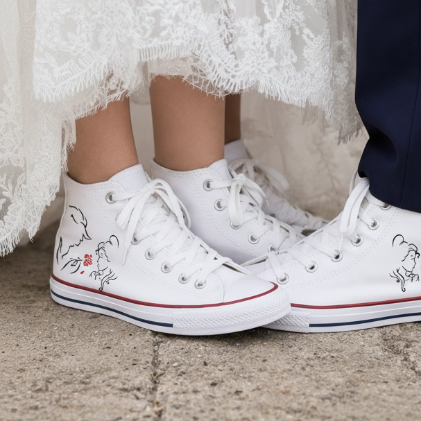 zapatillas boda romanticas personalizadas con rosa