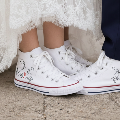 zapatillas boda romanticas personalizadas con rosa