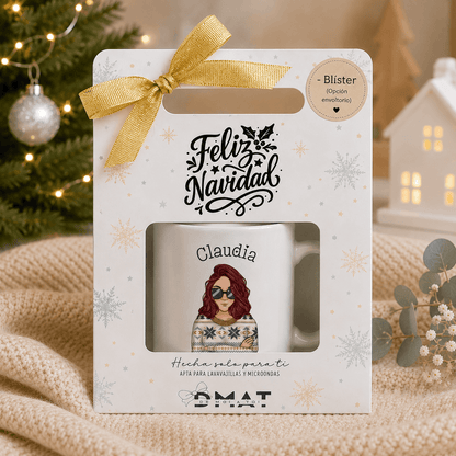 Taza Navidad Personalizada con creador de Personajes Chibi