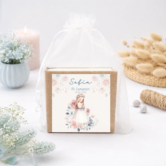 Bloc personalizado como detalle de comunión personalizado para invitados