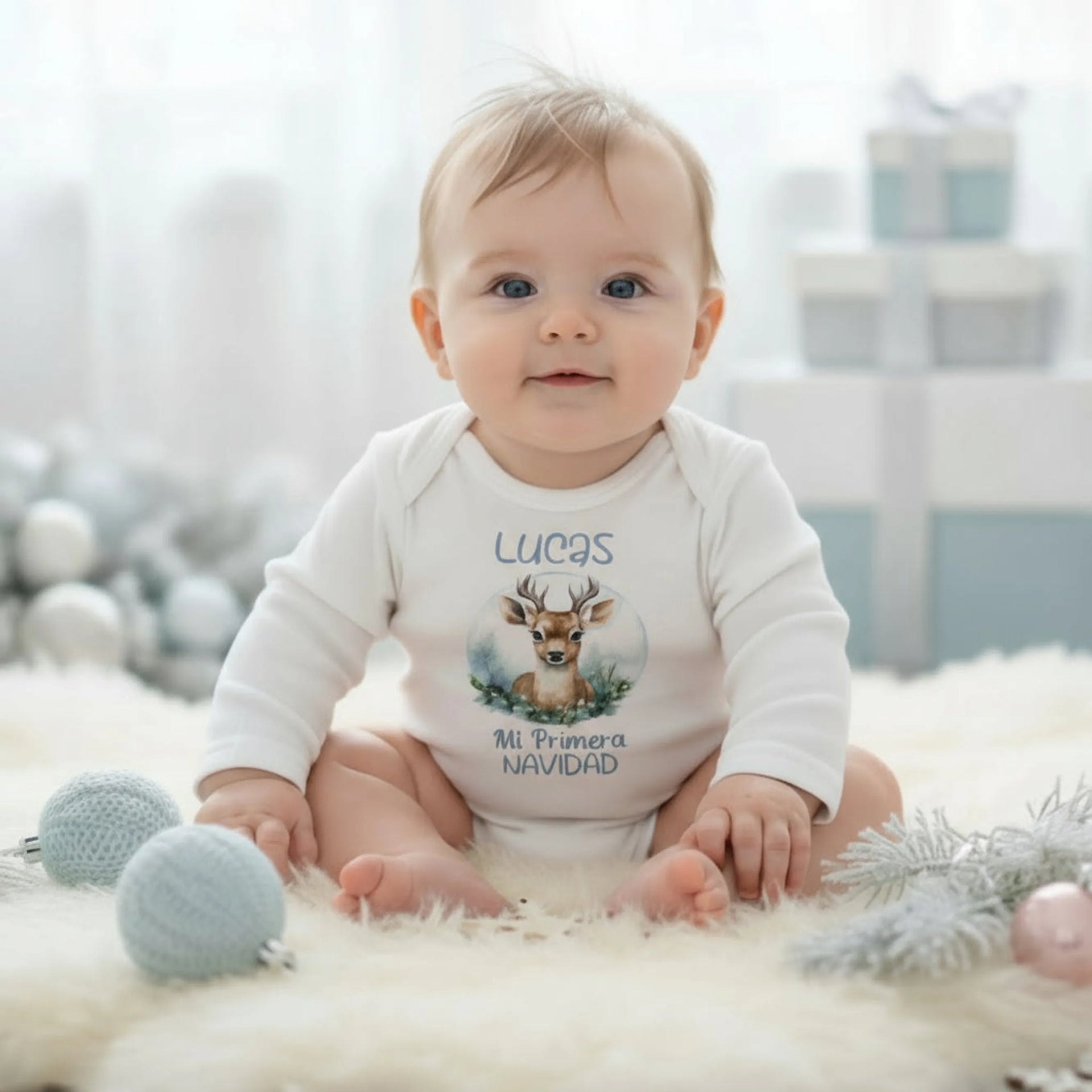 Body personalizado navidad recién nacido y embarazada - ciervo