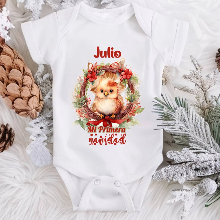 Body personalizaddo mi primera navidad pollito - de moi a toi