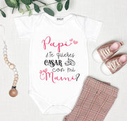 Body personalizado para pedida de mano de mamá a papá