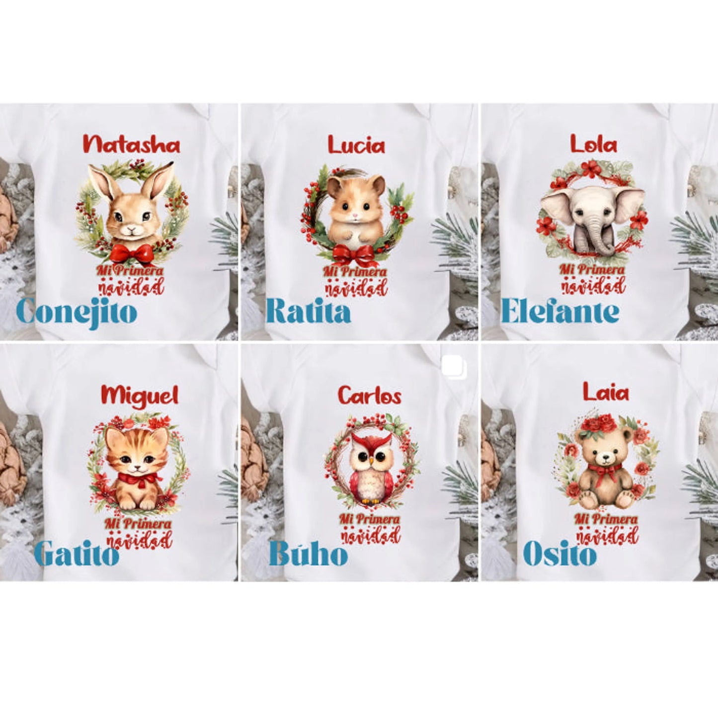 Body personalizado navidad para embarazadas y bebé - de moi a toi