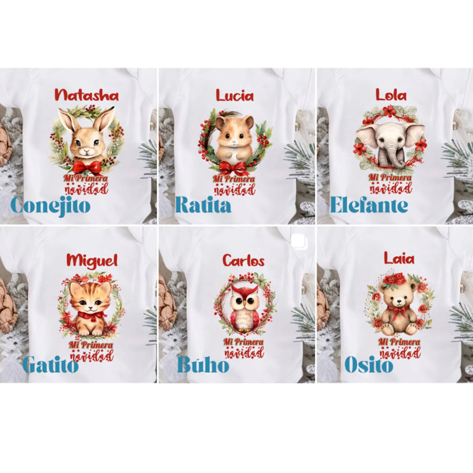 Body personalizado navidad para embarazadas y bebé - de moi a toi