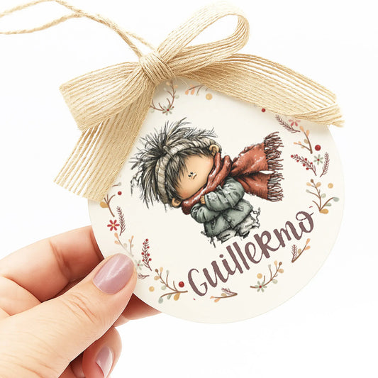 Adorno boho whimsical de niño o niña personalizado en madera