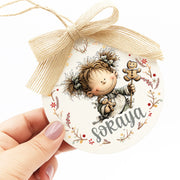 Bola navideña infantil estilo boho personalizada con nombre – De moi à toi