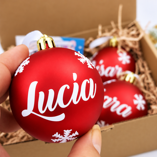 Bola de Navidad personalizada con nombre de 6 cm