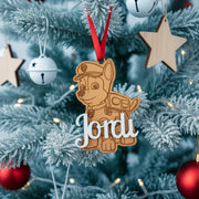 Decoración navideña  de madera patrulla canina con nombre - de moi a toi