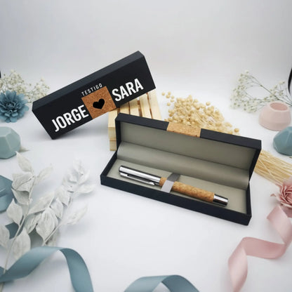Bolígrafo en estuche como regalo práctico para testigo de boda - de moi a toi