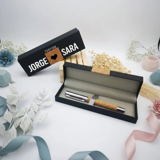 Bolígrafo en estuche como regalo práctico para testigo de boda - de moi a toi