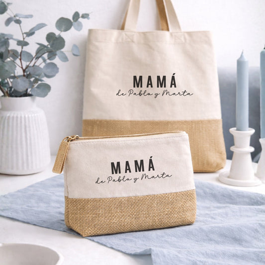 Set regalo día de la madre personalizado con mamá y nombres de hijos