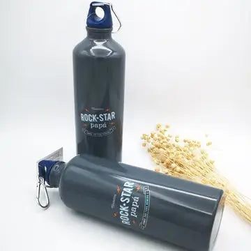 Botella de aluminio para papá Rockstar (Unidades limitadas) - Regalo original personalizado - DE MOI À TOI