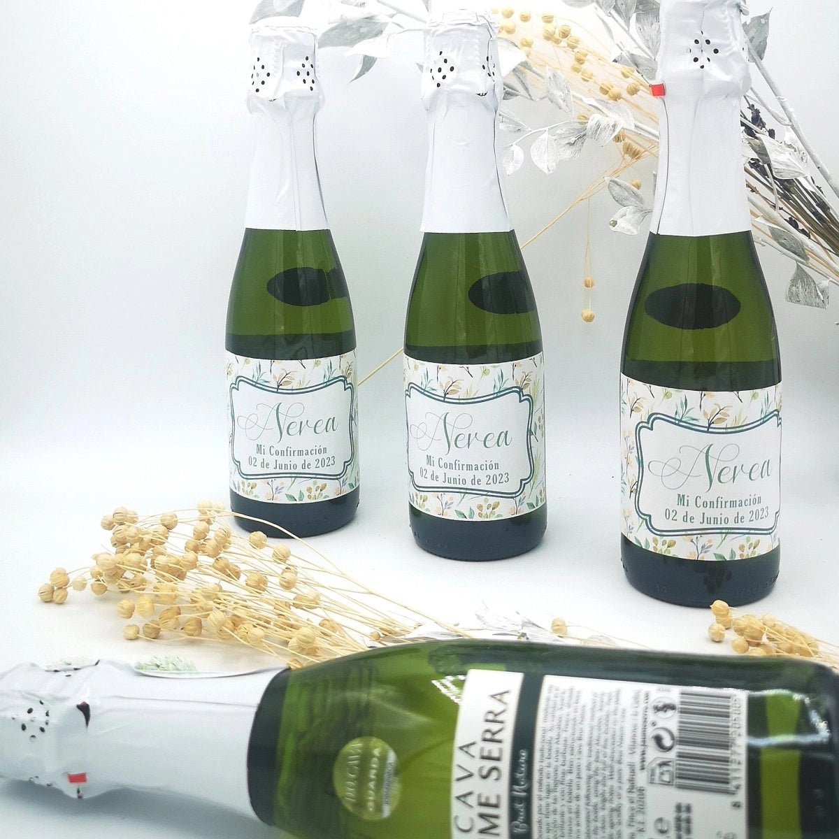 Botellín cava personalizado como detalle celebración - de moi à toi