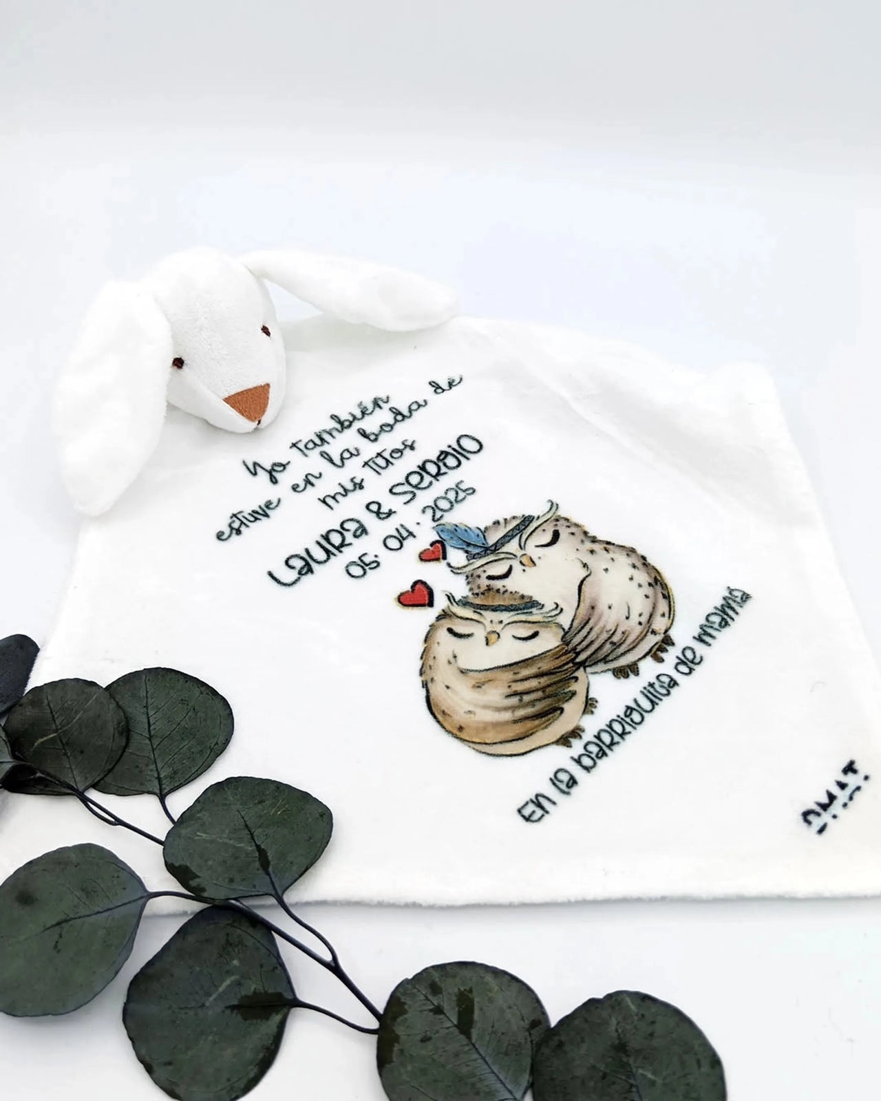 Dou dou personalizado para regalar a bebés y embarazadas de celebración