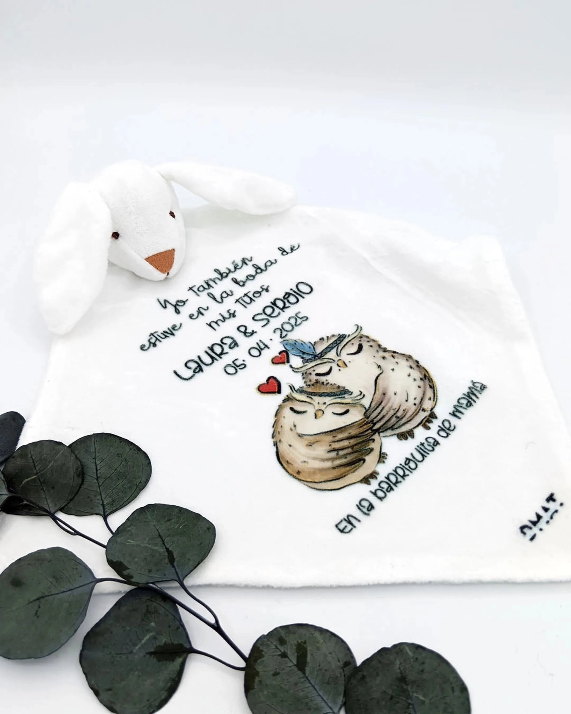 Dou dou personalizado para regalar a bebés y embarazadas de celebración