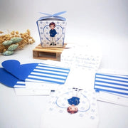 Cajas para detalles de comunión niño con solapa corazón (12 uds) - Regalo original personalizado - DE MOI À TOI