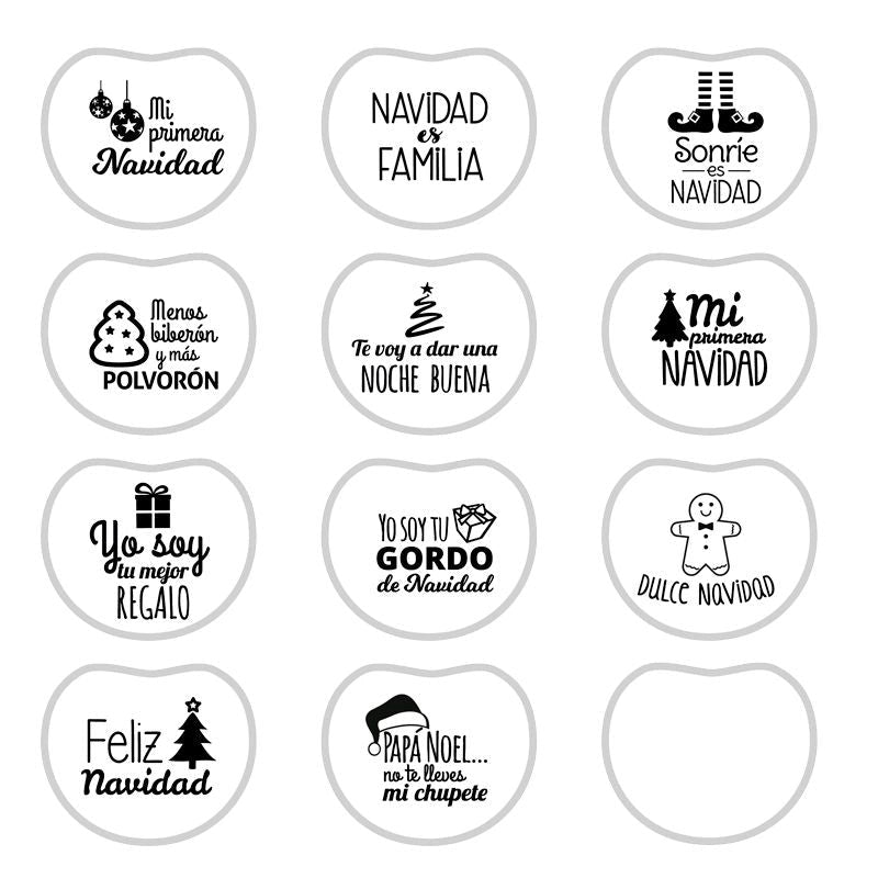 Set regalo bebé chupete y cadena divertido navidad - Reno Retro