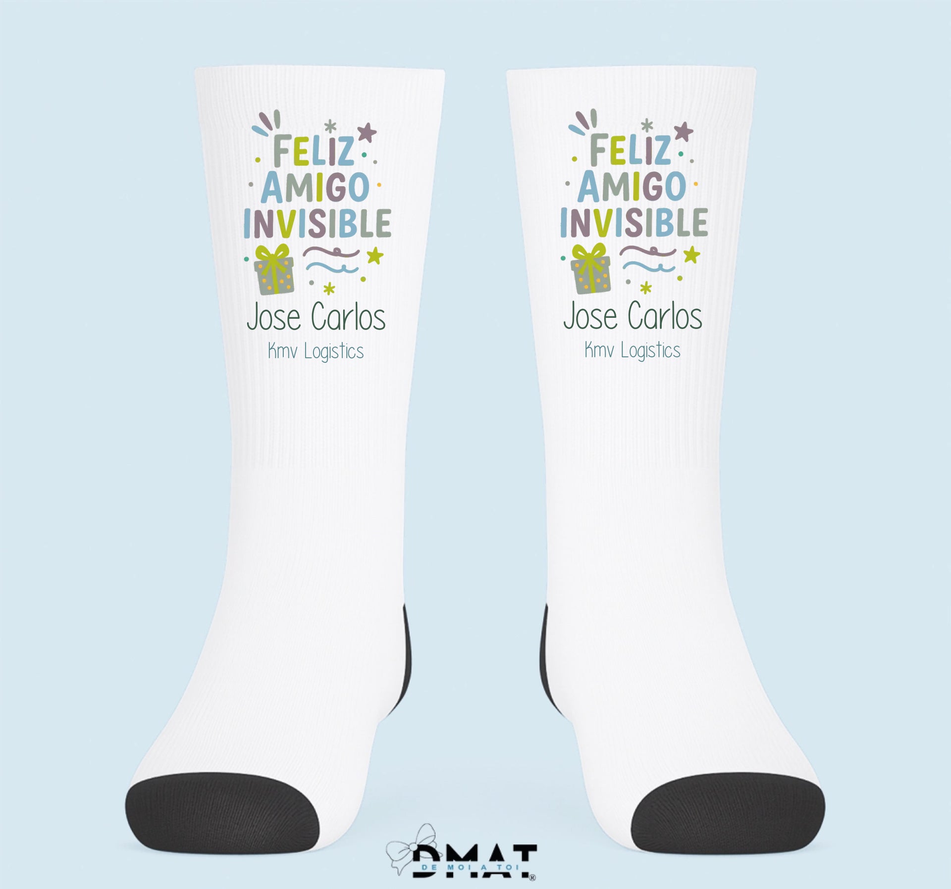calcetines personalizados como regalo de amigo invisible en navidad