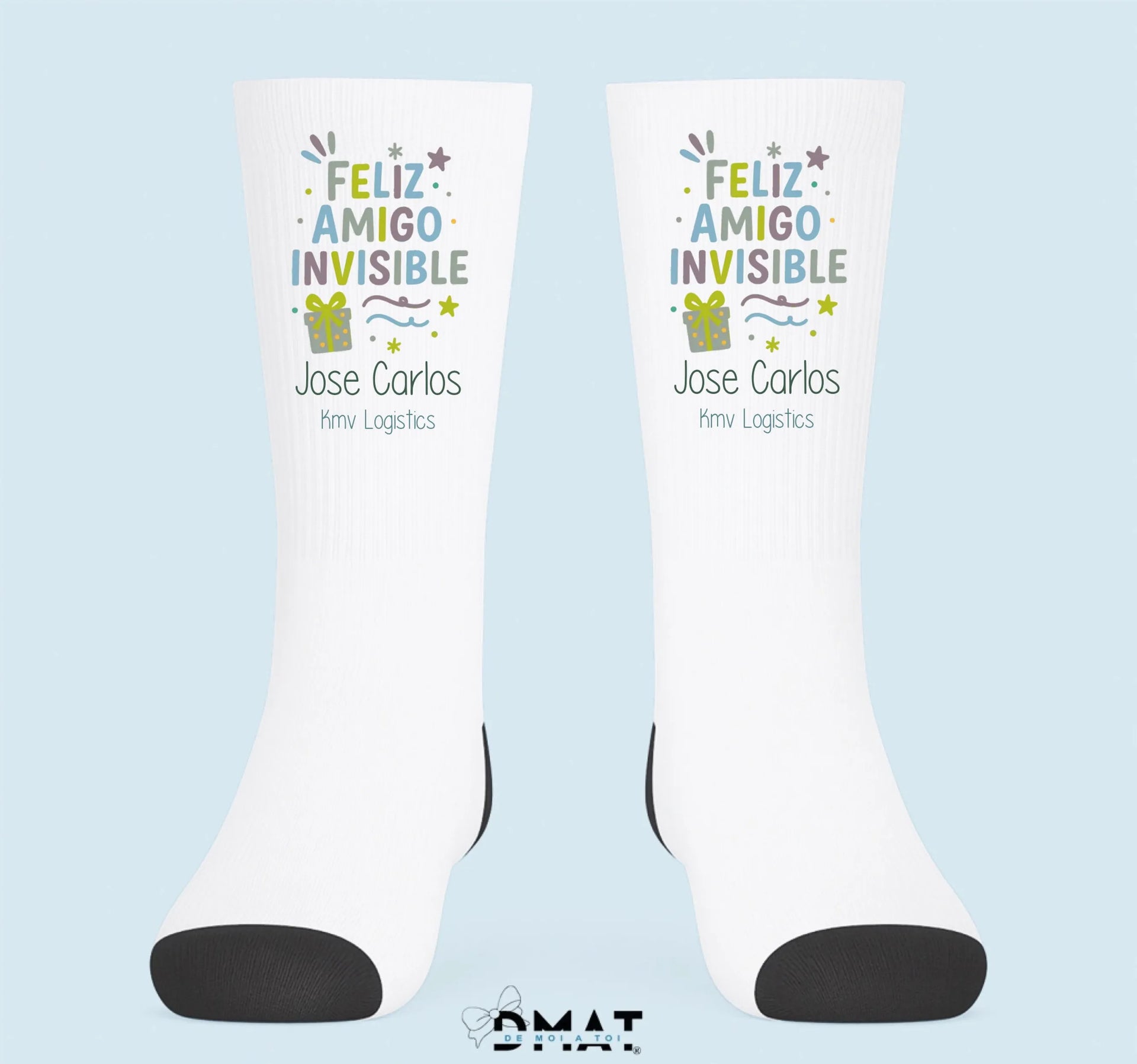 calcetines personalizados como regalo de amigo invisible en navidad