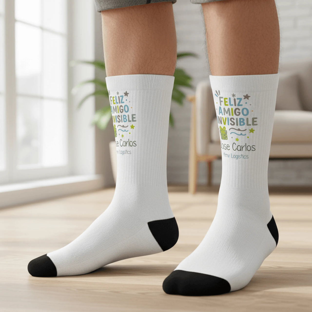 Calcetiens personalizados para regalar en amigo invisible navidad
