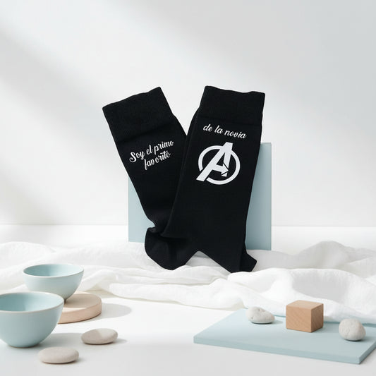Calcetines personalizados regalo original para primo, padrino, testigo de boda