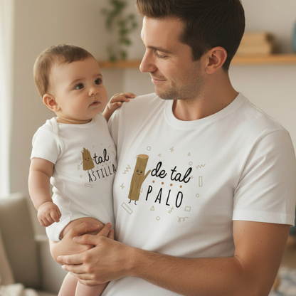 set camiseta y body personalizado para padre