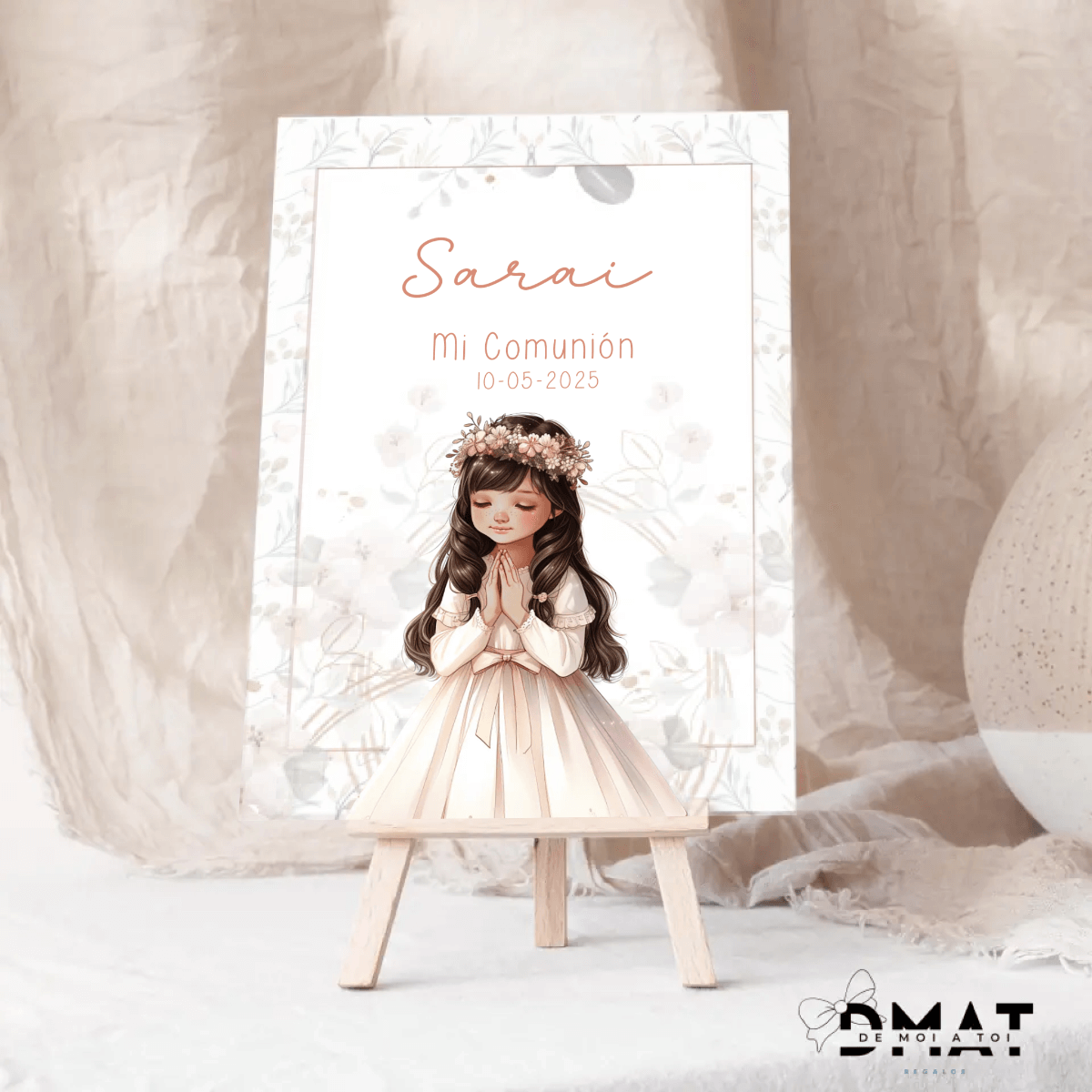 Cartel personalizado comunión candy bar y bienvenida