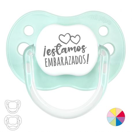 Regalo original para anunciar embarazo - chupete personalizado De moi a toi