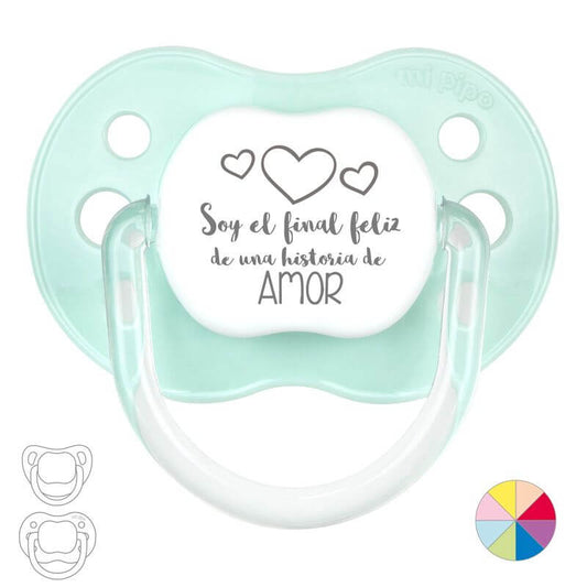 Chupete Personalizado San Valentín Tetina +6M - Diseños Amor Bebé