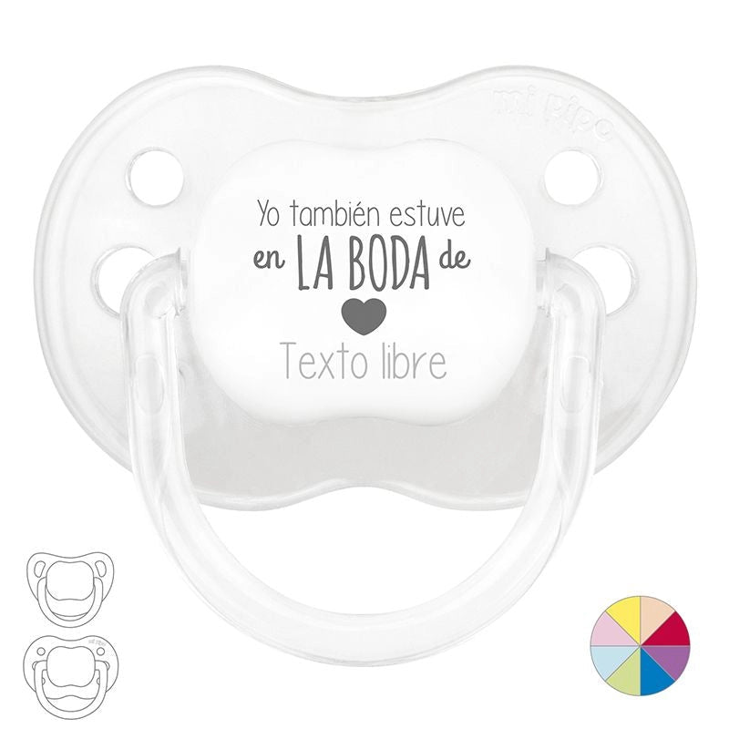 Chupete personalizado yo también estuve en la boda de - Regalo original personalizado - DE MOI À TOI