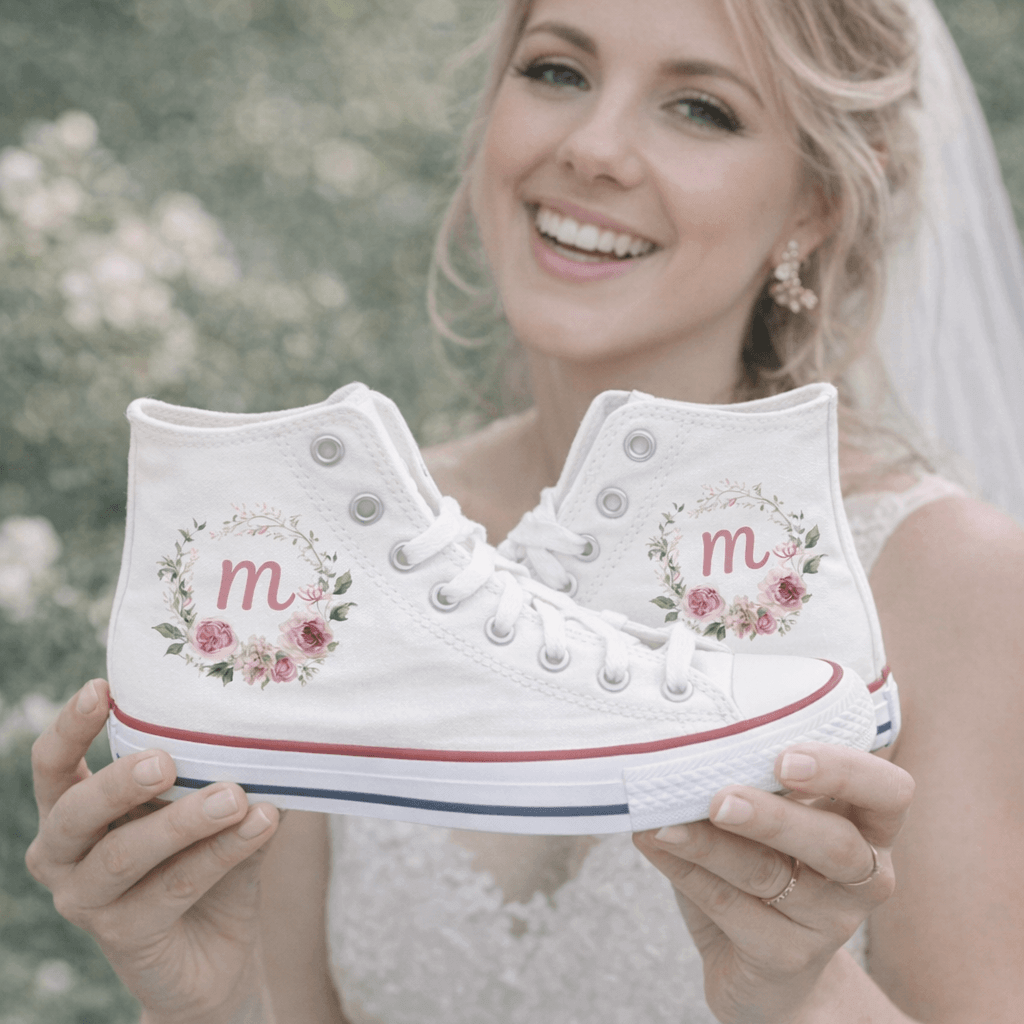 zapatillas personalizadas inicial floral mujer converse boda dama de honor regalo mujer