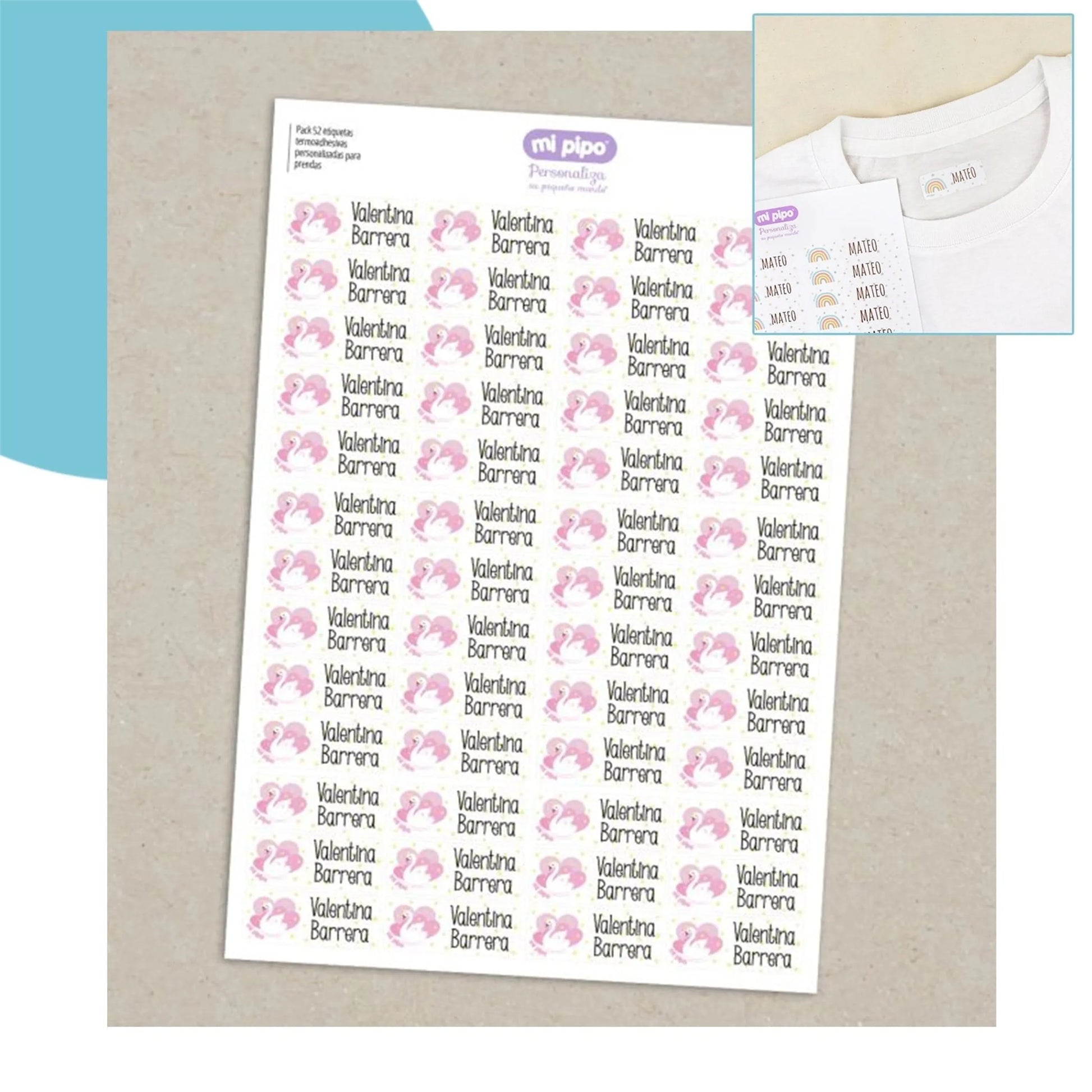 etiquetas plancha para ropa