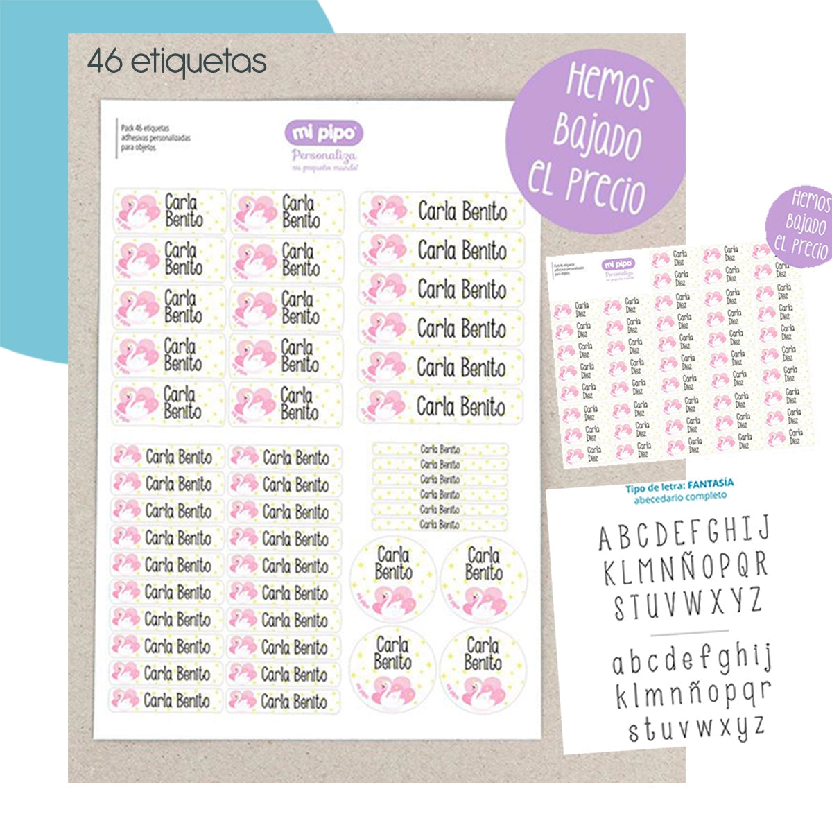 etiquetas objetos para niños con nombres