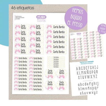 etiquetas objetos para niños con nombres