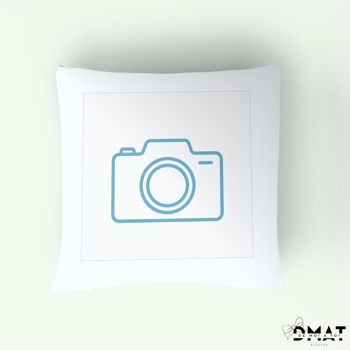 Cojín personalizado con foto centrada 40×40 cm – De moi à toi