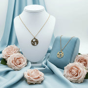 Conjunto de collar y pulsera dorado para mamá en acero steel – De moi à toi